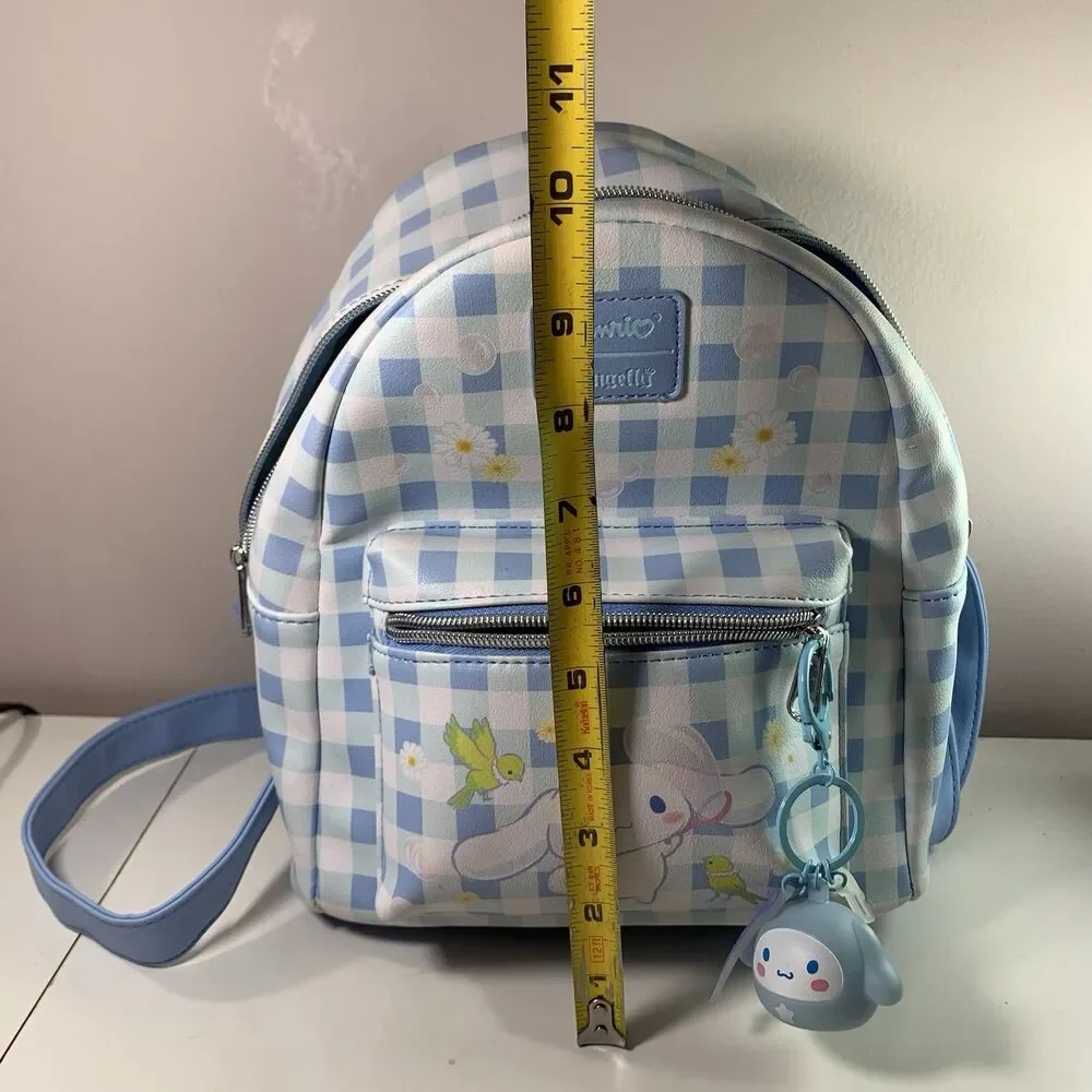 Loungefly Mini Backpack Sanrio Cinnamoroll Daisy Gingham Light Up Keychain READ